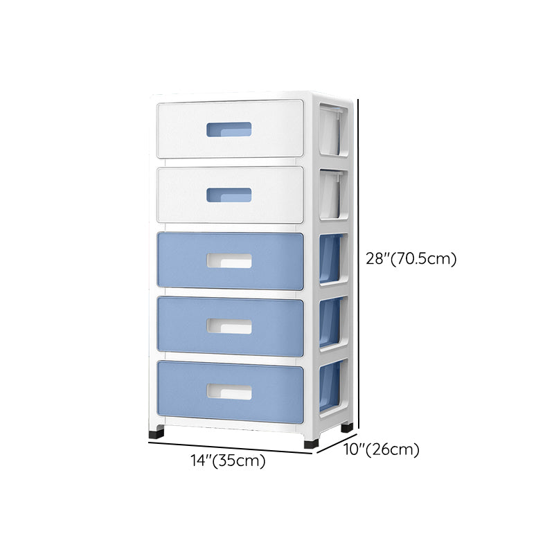 5-Drawer Storage Cabinet Contemporary Plastic Wardrobe Armoire