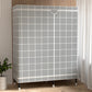 Contemporary Wardrobe Cabinet with Shelves Steel Wardrobe Armoire for Home