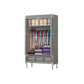 Steel Wardrobe Armoire with Drawer Modern Wardrobe Cabinet for Home 35"L x 18"W x 67"H Grey Clearhalo 'Armoires & Wardrobes' 'armoires_wardrobes' 'Bedroom Furniture' 'furn' 'furn_armoires_wardrobes' 'Furniture' 6451371