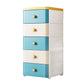 5-Drawer Wardrobe Armoire with Legs Modern Plastic Storage Cabinet 22"L x 15.7"W x 42.5"H White-Blue Clearhalo 'Armoires & Wardrobes' 'armoires_wardrobes' 'Bedroom Furniture' 'furn' 'furn_armoires_wardrobes' 'Furniture' 6451432