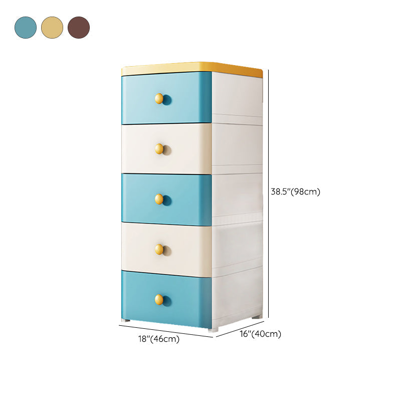 5-Drawer Wardrobe Armoire with Legs Modern Plastic Storage Cabinet Clearhalo 'Armoires & Wardrobes' 'armoires_wardrobes' 'Bedroom Furniture' 'furn' 'furn_armoires_wardrobes' 'Furniture' 6451442
