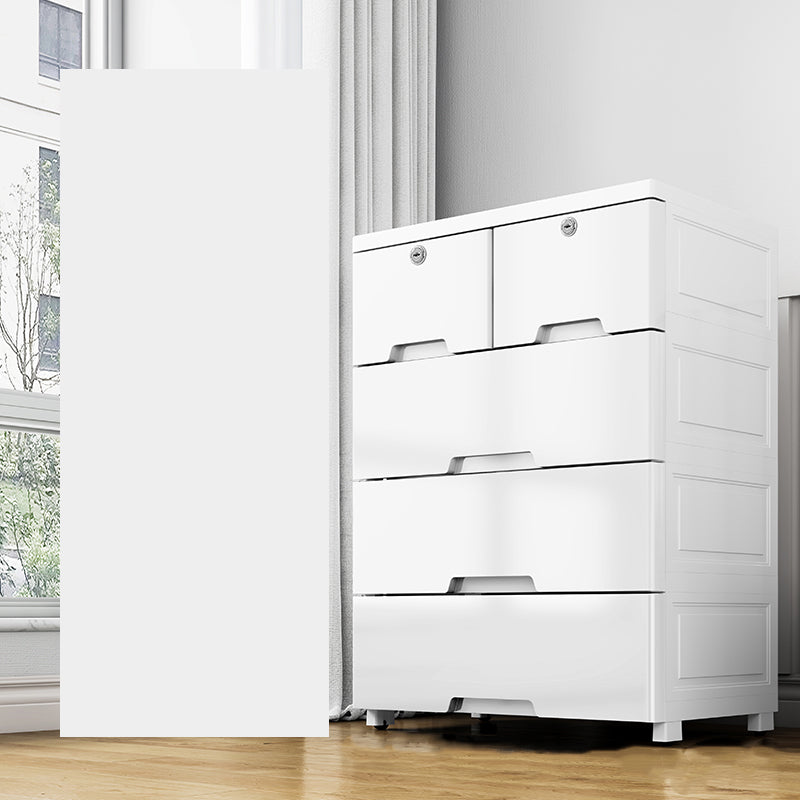 White Plastic Storage Cabinet with Legs Contemporary Wardrobe Armoire