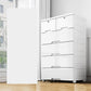 White Plastic Storage Cabinet with Legs Contemporary Wardrobe Armoire