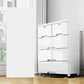 White Plastic Storage Cabinet with Legs Contemporary Wardrobe Armoire