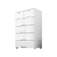 White Plastic Storage Cabinet with Legs Contemporary Wardrobe Armoire