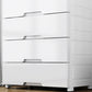 White Plastic Storage Cabinet with Legs Contemporary Wardrobe Armoire