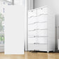White Plastic Storage Cabinet with Legs Contemporary Wardrobe Armoire
