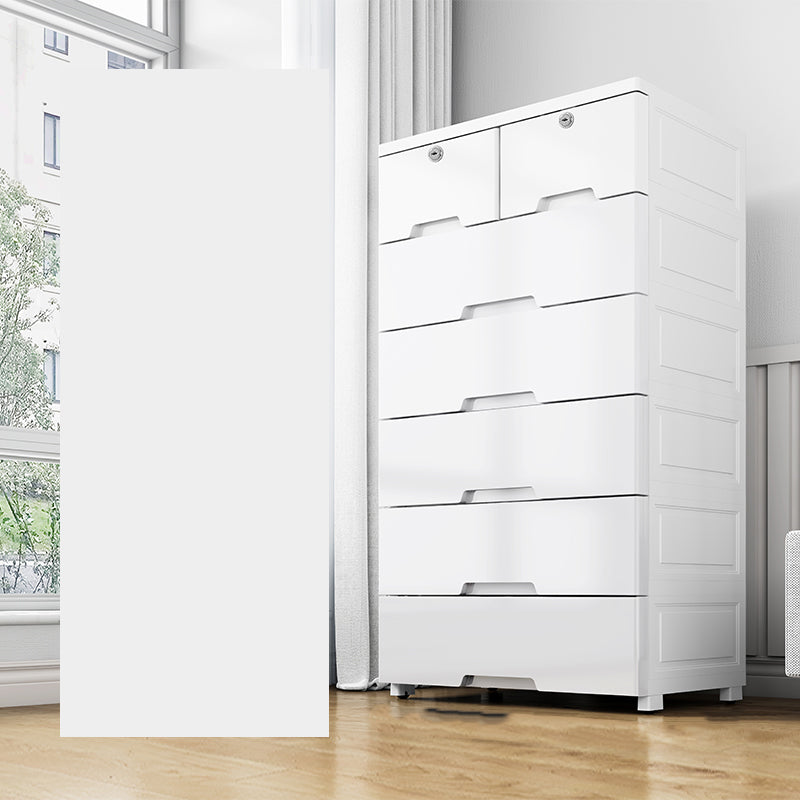 White Plastic Storage Cabinet with Legs Contemporary Wardrobe Armoire