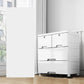 White Plastic Storage Cabinet with Legs Contemporary Wardrobe Armoire