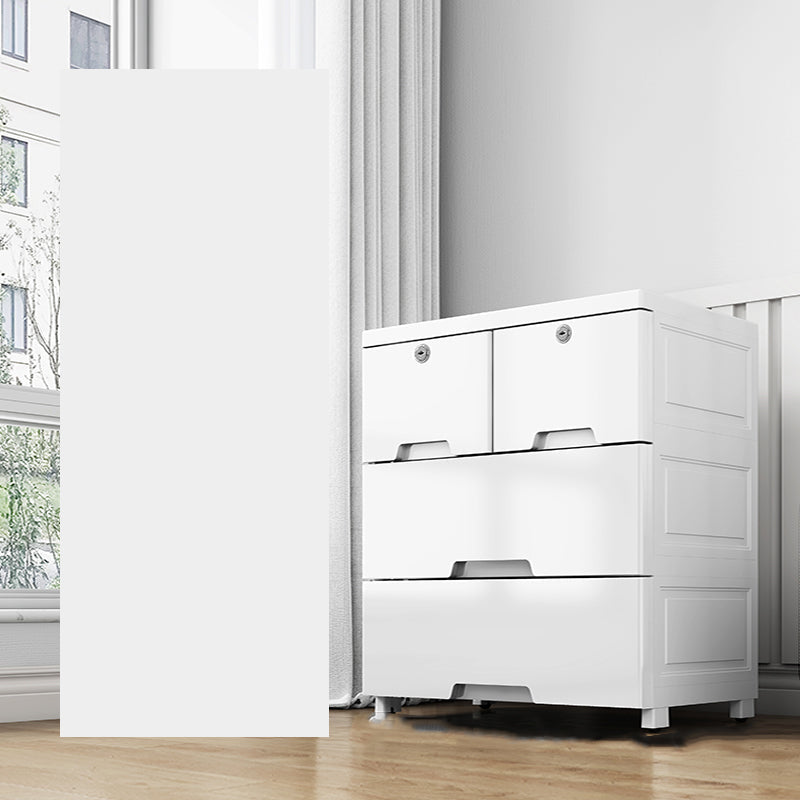 White Plastic Storage Cabinet with Legs Contemporary Wardrobe Armoire