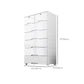 White Plastic Storage Cabinet with Legs Contemporary Wardrobe Armoire