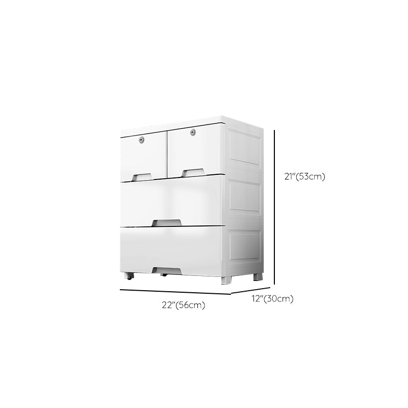 White Plastic Storage Cabinet with Legs Contemporary Wardrobe Armoire