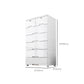 White Plastic Storage Cabinet with Legs Contemporary Wardrobe Armoire