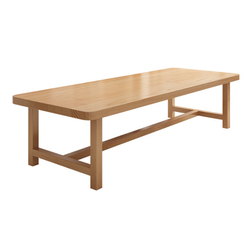 Rectangle Trestle Dining Table Modern Pine Wood Table for Living Room Without Chairs Clearhalo 'Dining Tables & Seating' 'Dining Tables' 'dining_table' 'furn' 'furn_dining_table' 'Furniture' 'Kitchen & Dining Furniture' 6451483