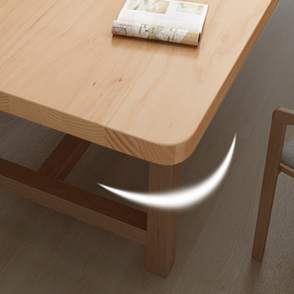 Rectangle Trestle Dining Table Modern Pine Wood Table for Living Room Clearhalo 'Dining Tables & Seating' 'Dining Tables' 'dining_table' 'furn' 'furn_dining_table' 'Furniture' 'Kitchen & Dining Furniture' 6451484