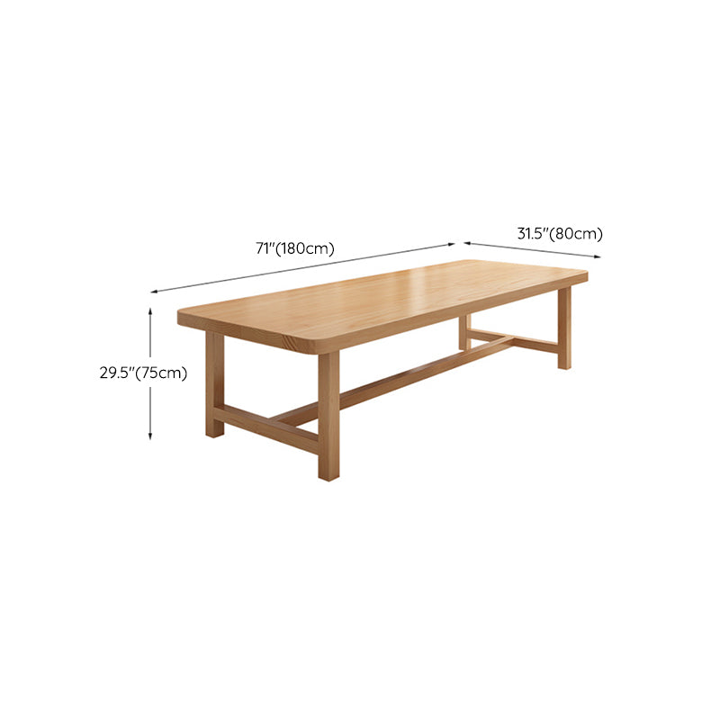 Rectangle Trestle Dining Table Modern Pine Wood Table for Living Room Clearhalo 'Dining Tables & Seating' 'Dining Tables' 'dining_table' 'furn' 'furn_dining_table' 'Furniture' 'Kitchen & Dining Furniture' 6451493