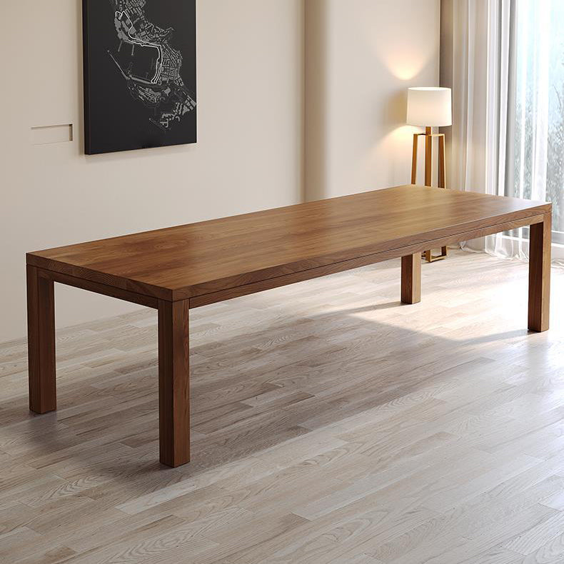 Mesa de comedor moderna de madera maciza, mesa de comedor de 4 patas para comedor
