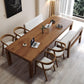 Mesa de comedor moderna de madera maciza, mesa de comedor de 4 patas para comedor