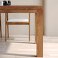 Mesa de comedor moderna de madera maciza, mesa de comedor de 4 patas para comedor