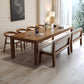 Mesa de comedor moderna de madera maciza, mesa de comedor de 4 patas para comedor