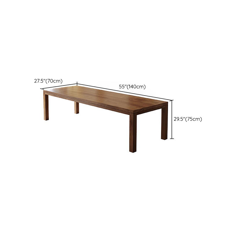 Mesa de comedor moderna de madera maciza, mesa de comedor de 4 patas para comedor