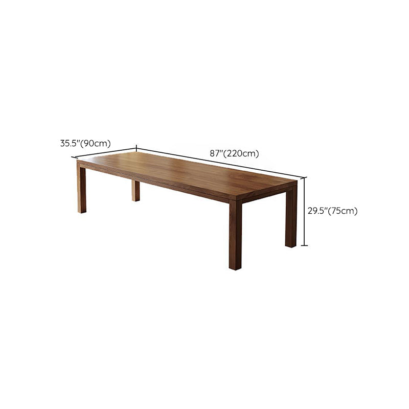 Mesa de comedor moderna de madera maciza, mesa de comedor de 4 patas para comedor