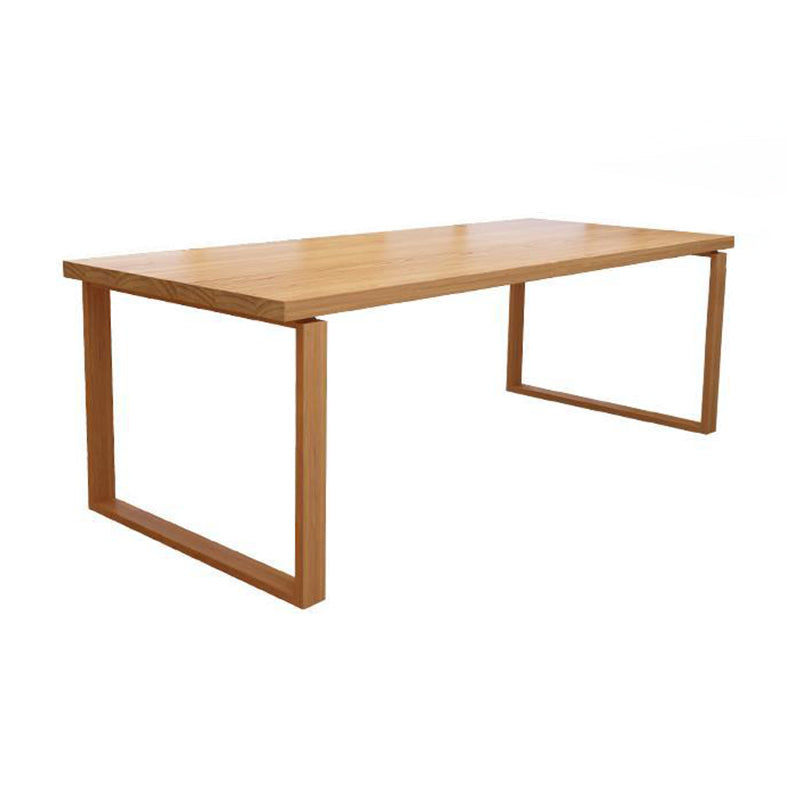 Contemporary Solid Wood Dining Table Double Pedestal Dining Table for Dining Room