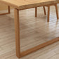 Contemporary Solid Wood Dining Table Double Pedestal Dining Table for Dining Room
