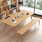 Table à manger contemporaine en bois massif Table à manger naturelle pour salle à manger