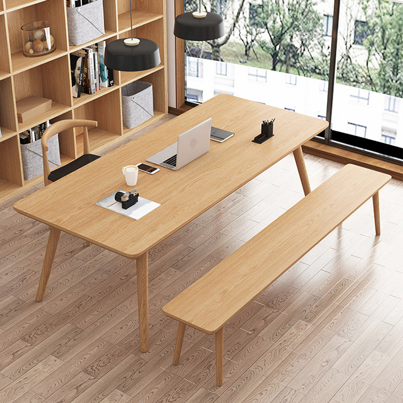 Table à manger contemporaine en bois massif Table à manger naturelle pour salle à manger
