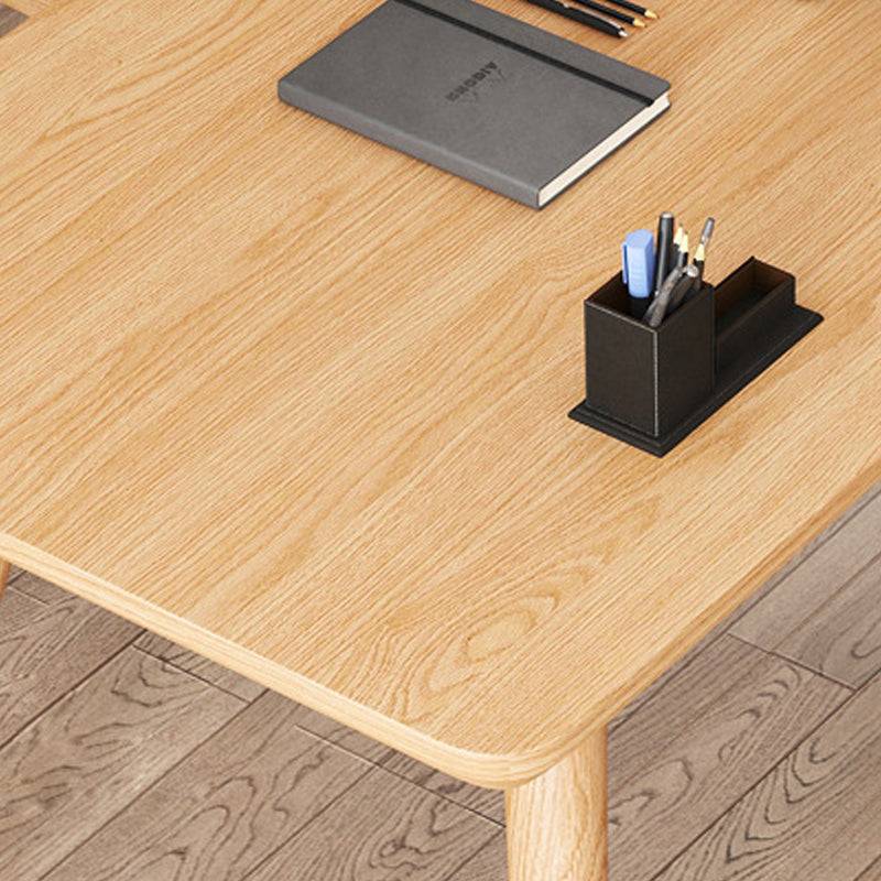 Table à manger contemporaine en bois massif Table à manger naturelle pour salle à manger