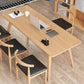 Table à manger contemporaine en bois massif Table à manger naturelle pour salle à manger