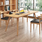 Table à manger contemporaine en bois massif Table à manger naturelle pour salle à manger