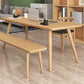 Table à manger contemporaine en bois massif Table à manger naturelle pour salle à manger