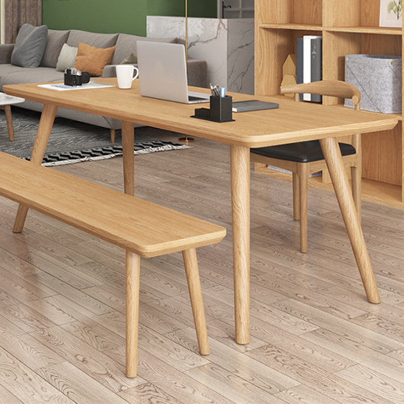 Table à manger contemporaine en bois massif Table à manger naturelle pour salle à manger