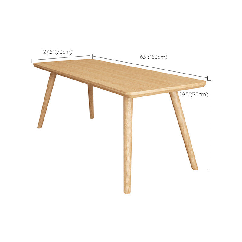 Table à manger contemporaine en bois massif Table à manger naturelle pour salle à manger