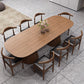 Oval Solid Wood Dining Table Contemporary Dining Table with Double Pedestal Base Clearhalo 'Dining Tables & Seating' 'Dining Tables' 'dining_table' 'furn' 'furn_dining_table' 'Furniture' 'Kitchen & Dining Furniture' 6451564