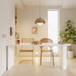 Mesa de comedor con pedestal doble blanco Mesa de comedor moderna con tapa de piedra