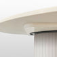 Mesa de comedor con pedestal doble blanco Mesa de comedor moderna con tapa de piedra