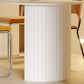 Mesa de comedor con pedestal doble blanco Mesa de comedor moderna con tapa de piedra