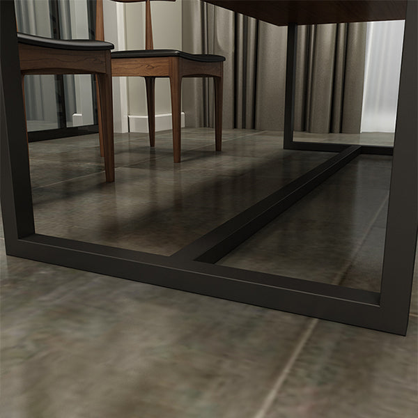 Solid-Top Dining Set 1/5 Pcs Industrial Metal Frame Dining Table and Chairs