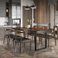 Juego de mesa de comedor rectangular 1/5/7 PCS Mesa y sillas de comedor de madera maciza