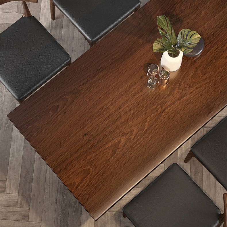 Juego de mesa de comedor rectangular 1/5/7 PCS Mesa y sillas de comedor de madera maciza