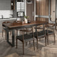 Juego de mesa de comedor rectangular 1/5/7 PCS Mesa y sillas de comedor de madera maciza
