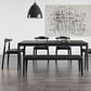 Moderne eetset 1/4/5/6/7 stuks essen massief houten eettafel en stoelen