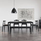 Moderne eetset 1/4/5/6/7 stuks essen massief houten eettafel en stoelen