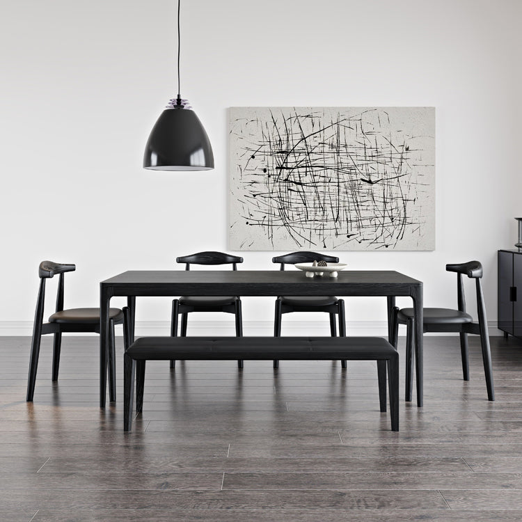 Moderne eetset 1/4/5/6/7 stuks essen massief houten eettafel en stoelen