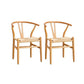 Juego de comedor moderno de 1/2/5 piezas, juego de mesa de comedor rectangular de madera maciza en color Natural