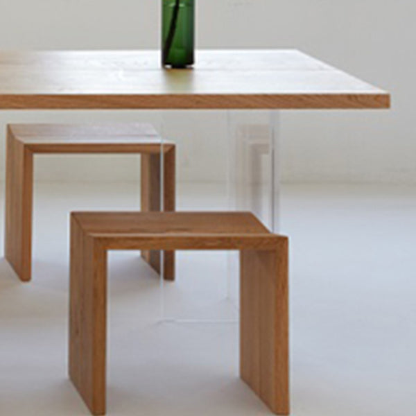 Juego de comedor moderno de 1/2/5 piezas, juego de mesa de comedor rectangular de madera maciza en color Natural
