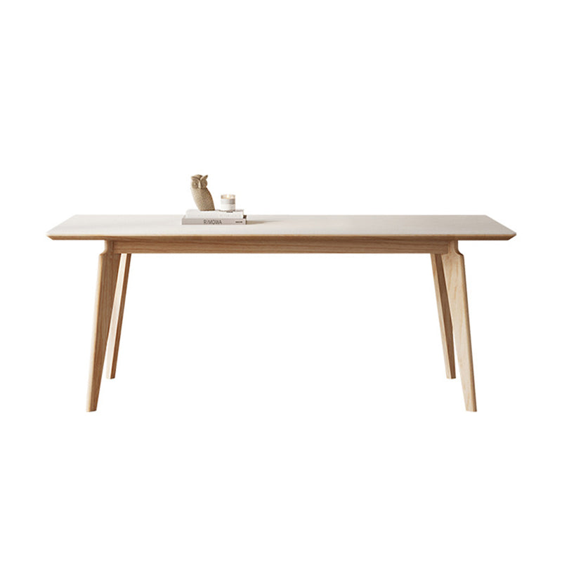 Modern 1/2/5/7 Pieces Dining Set Stone Rectangle Dining Table Set in White White 70.9"L x 35.4"W Clearhalo 'Dining Room Sets' 'Dining Tables & Seating' 'dining_room_set' 'furn' 'furn_dining_room_set' 'Furniture' 'Kitchen & Dining Furniture' 6451767